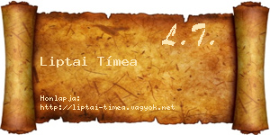 Liptai Tímea névjegykártya