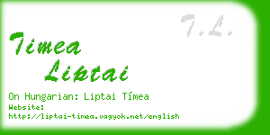 timea liptai business card